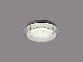 D0749  Gino Round Crystal 12W LED Flush Ceiling Light Silver